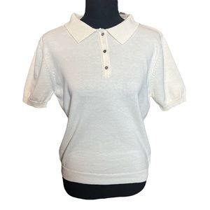 ROYAL MONK Cream Colored 100% Cotton Retro Sweater SZ L UK14/US10 NWT